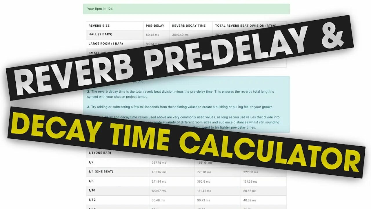 Ревер калькулятор. Калькулятор Reverb. Delay калькулятор. Reverb BPM calculator. Reverb calculator