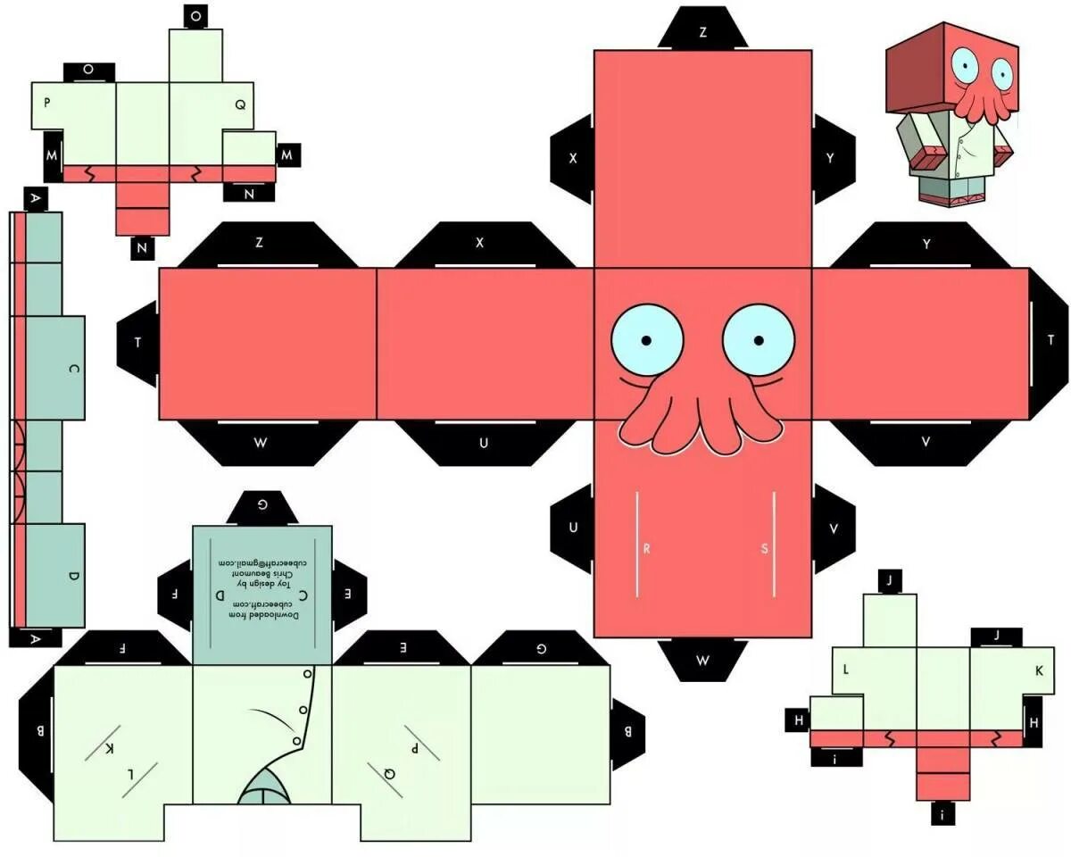 Бумажные фигурки. Робот из бумаги. Бумажные развертки для склеивания. Склеить. Бумажные развертки для детей.