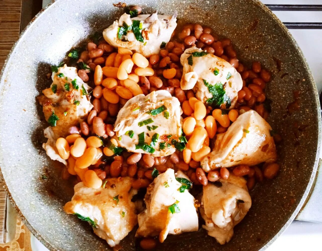 Tuscan Stewed Chicken with White Beans & Tomato Recipe Recipe Chicken slow cooke