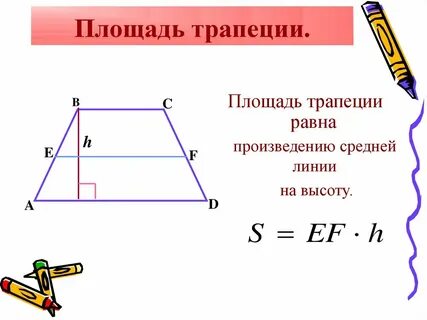 Найти площадь трапеции c