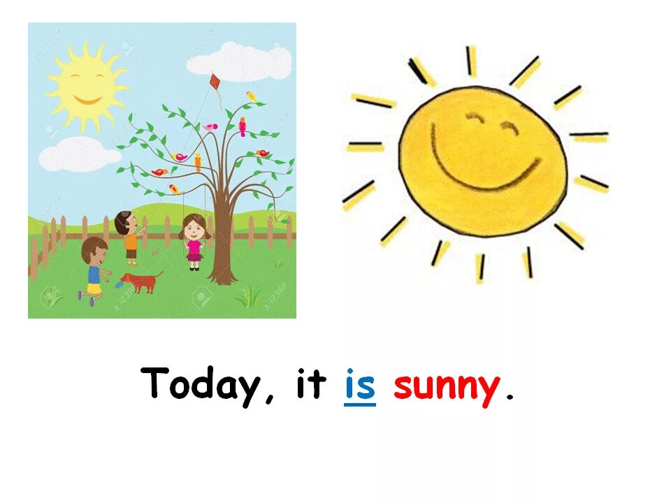 Is it sunny today. It is Sunny = Солнечная. It is Sunny для детей. It is Sunny today. The weather is Sunny today.