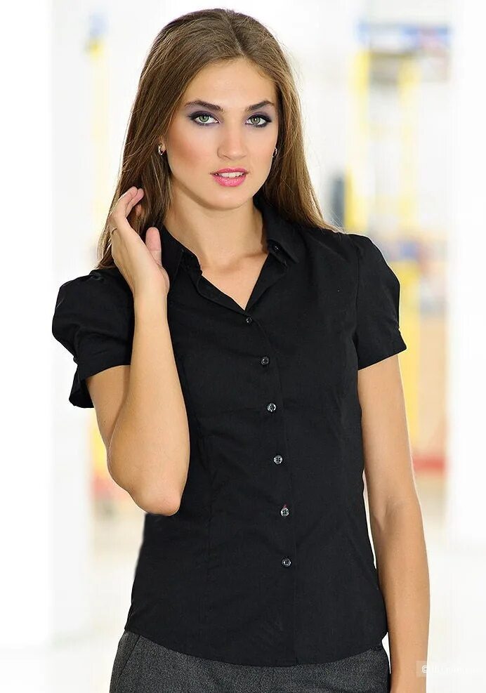 Блузка на пуговицах. Черная рубашка с коротким рукавом женская. Блузка на пуговицах женская. Черная блузка с коротким рукавом.