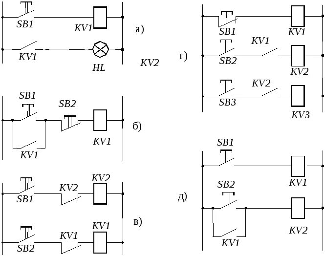 Схема самоблокировки реле. Sb2 на схеме. Kv1 на схеме. Релейная схема самоблокировки.