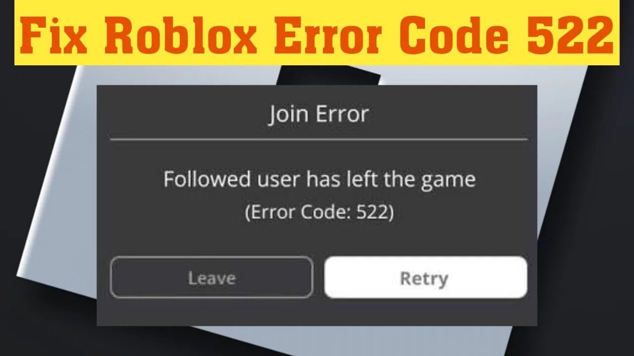 Что обозначают ошибки в roblox