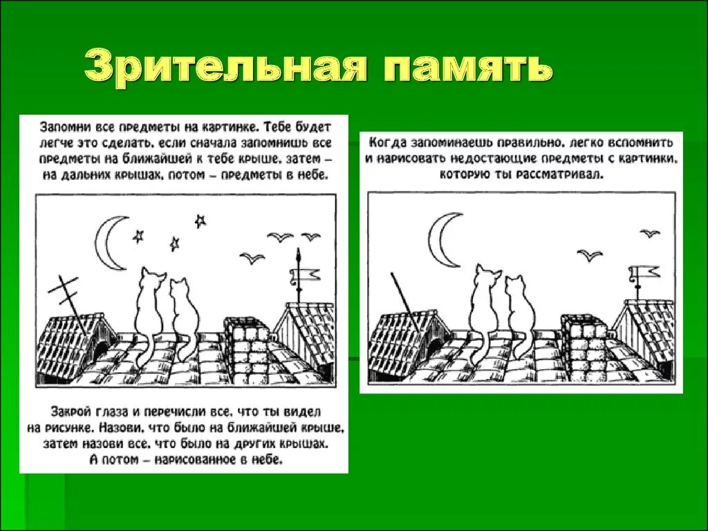 Развитие памяти. Зрительная память примеры. Зрительная память определение. Развитие зрительной памяти. Оценка памяти методики