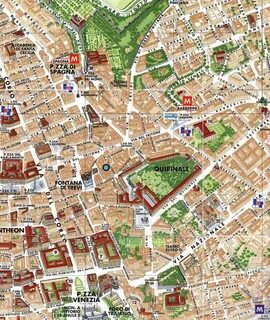 Trevi fountain Rome map - Map of trevi fountain Rome (Lazio - Italy) .