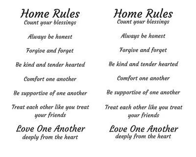 Your rules