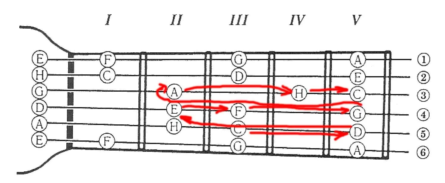 Первая струна гитары нота. Гриф гитары 6 струн схема. Лады на 6 струнной гитаре. Ноты на гитаре 6 струн. Схема гитары классической 6 струнной.