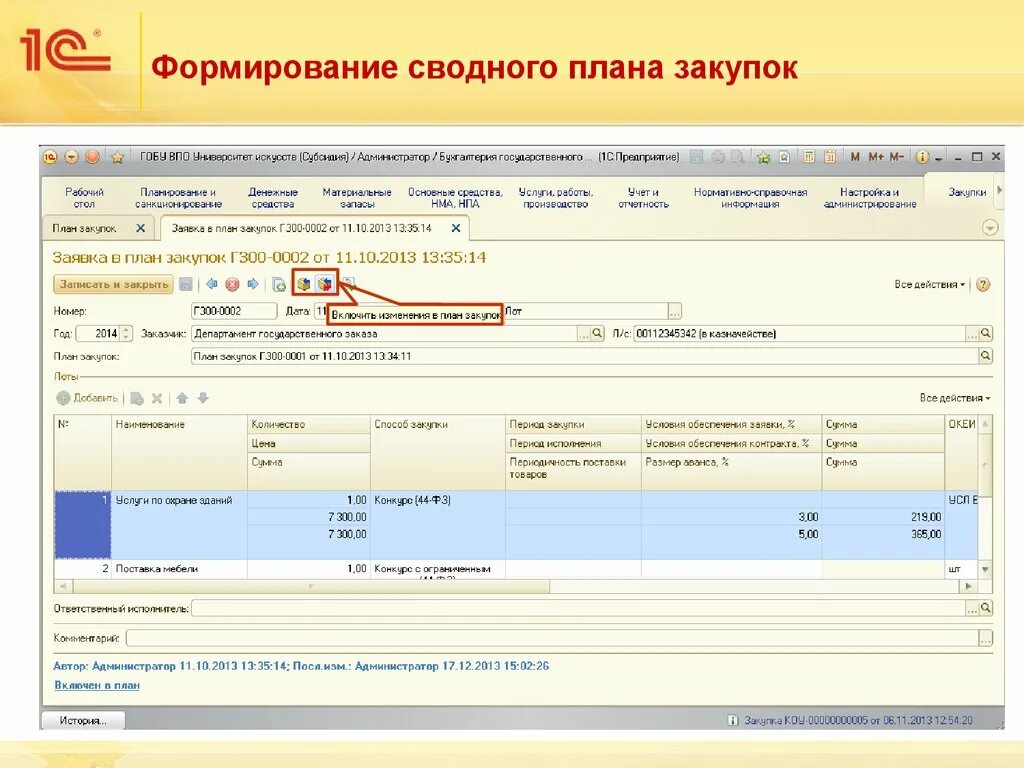 Закупки. Дополнение к «1с:Бухгалтерия государственного учреждения 8». Сводный план закупок. План закупок 1с. 1с закупки.