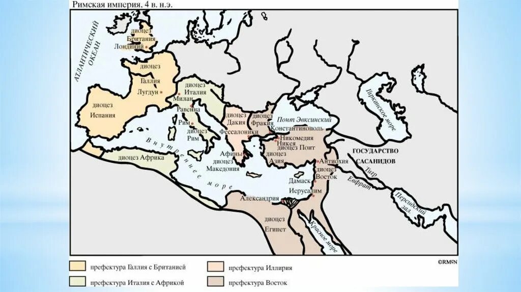 Карта римской империи 5 класс история