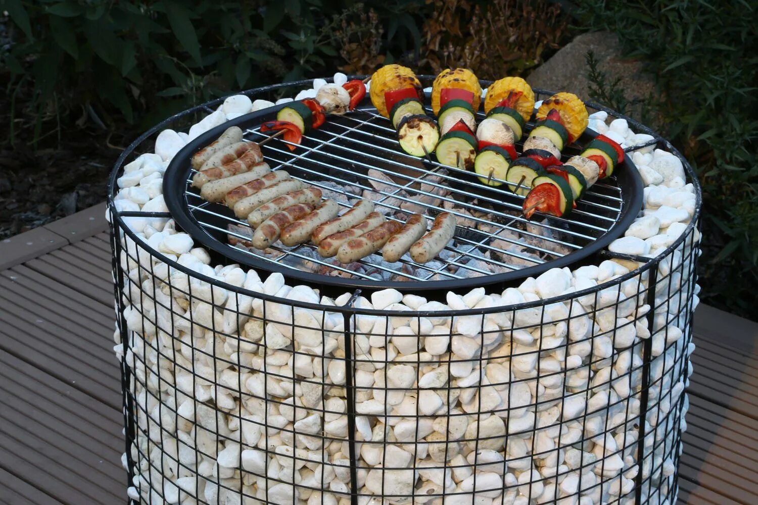 Мангал очаг габион