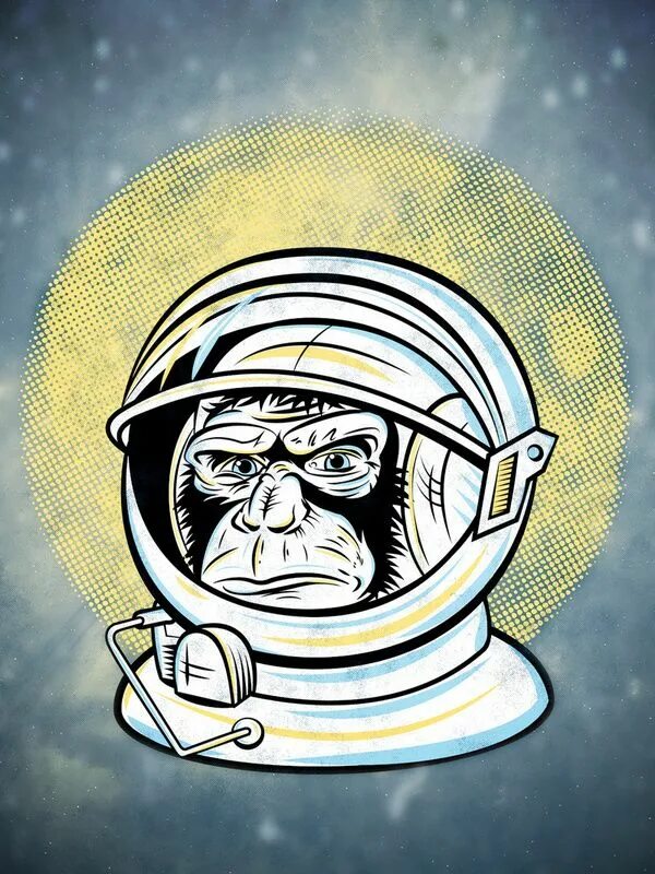 Astronaut ape. Обезьяна космонавт арт. space ape. обезьяна в космосе рисунок. аватарка с обезьяной космонавтом.