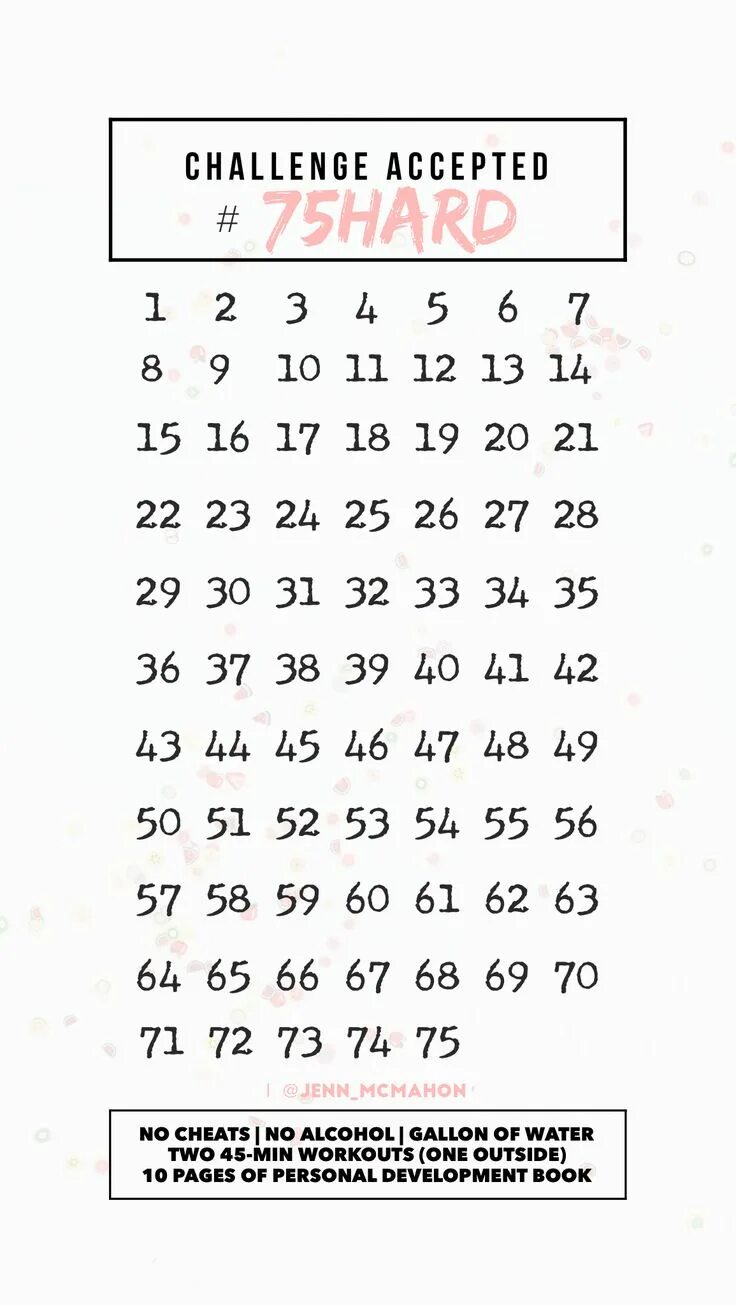 Челлендж харда. 75 дней челлендж. 75 hard challenge. 75 hard day challenge. 75 hard челлендж трекер.