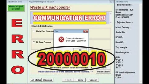 Error communicating with