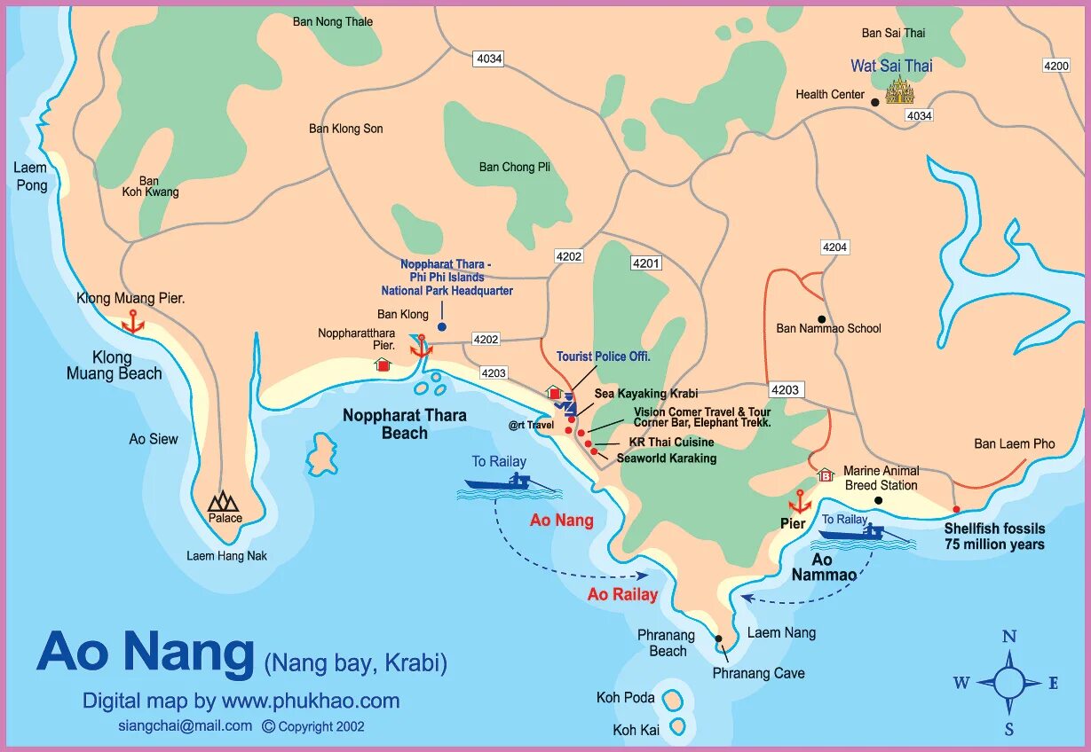АО Нанг Краби на карте. Пляж АО Нанг Краби на карте. Пляж АО Нанг Краби. Пляж Рейли Бич на карте Таиланда. Расстояние краби