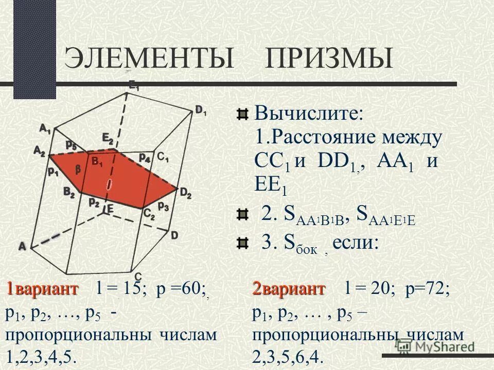 определение призмы тест. призма многогранник две грани которого являются.