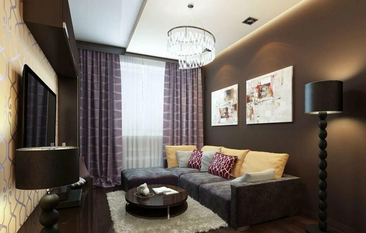 Интерьер зала в коричневом цвете. Интерьер гостиной. Гостиная в бежевых тонах. Интерьер гостиной в коричнево-бежевых тонах. Интерьер зала.