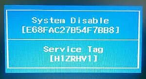 System disabled