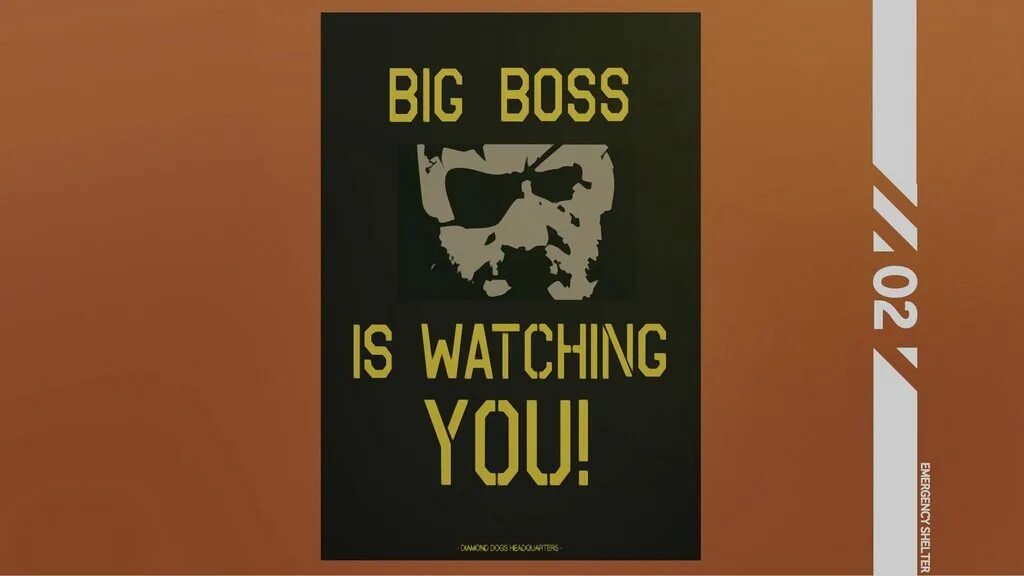 Boss is watching. MGS 5 big Boss is watching. Big Boss is watching you. Big Boss is watching you poster. Плакат Биг босс.