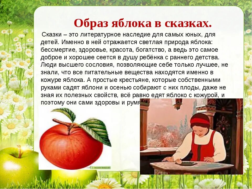 Образ яблока в литературе проект