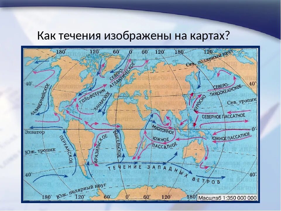 Название теплых и холодных течений. Океанические течения. карта течений. карта океанских течений. течения океанов на карте.