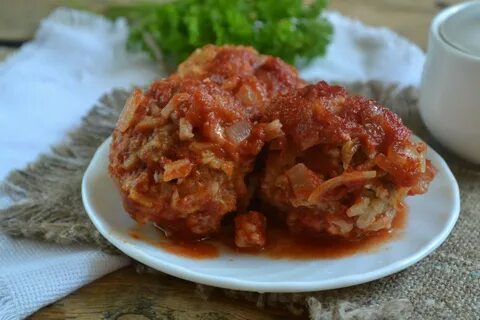 Тефтели с рисом и овощами