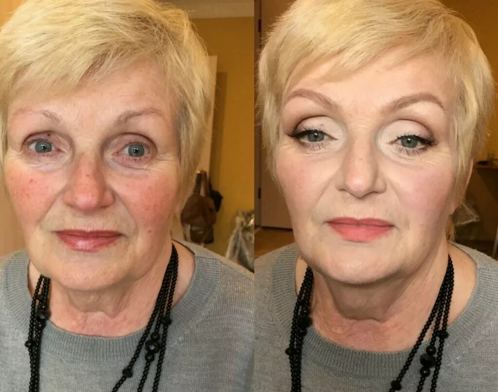 Лифтинг макияж. Возрастной Вечерний макияж. Возрастной макияж для женщины 50+. Макияж для пожилых.