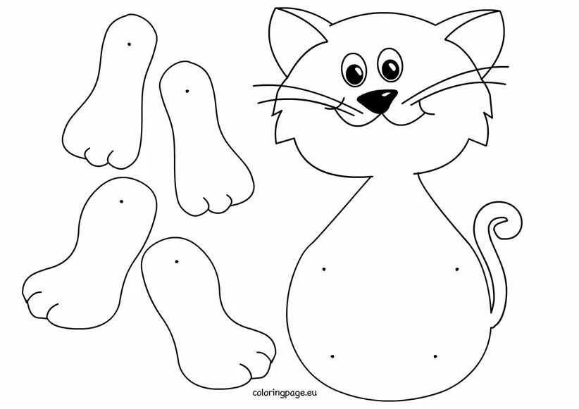 Кошка шаблон для аппликации. Кот шаблон для аппликации. аппликация кошка шаблон. шаблон котенка для аппликации. котик из бумаги шаблон.