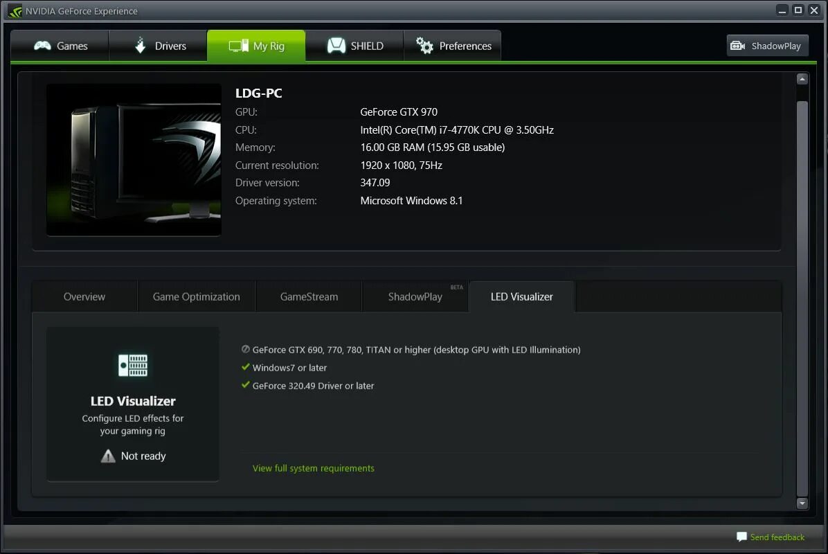 Скриншот GEFORCE experience 3060 i7. Моя система GEFORCE experience. Интерфейс GEFORCE experience. Данные видеокарты GEFORCE experience. Geforce experience функции