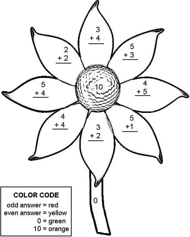 Flower exercise. Математическая раскраска цветы. Математические раскраски для дошкольников цветы. Ромашка математическая раскраска.