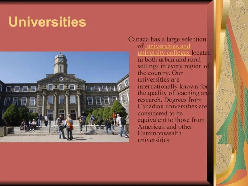 Selection university
