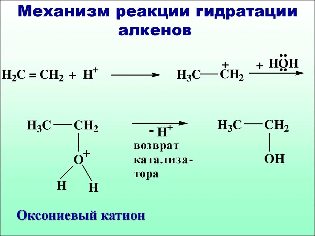 Реакции гидратации и гидрирования. Механизм реакции гидрирования алкенов. Реакция гидрирования механизм реакции. Механизм реакции гидратации алкенов. Гидратация алкенов это реакция присоединения.