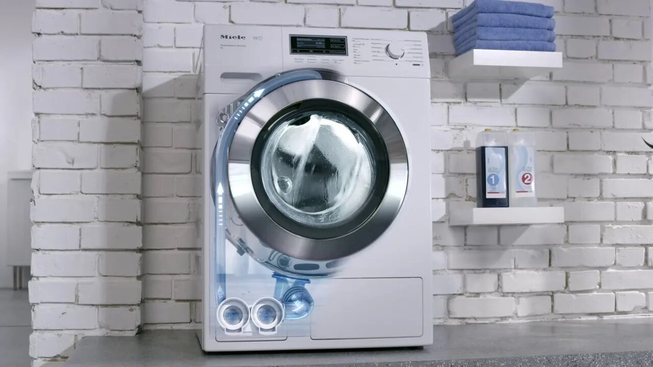 Вторая стиральная машина. Стиральная машинка Miele w1. Miele Powerwash 2.0. Miele Power Wash 2.0. Mile wt1 стирально-сушильная машина.