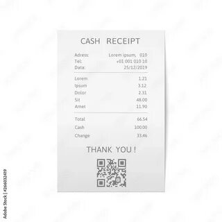 Receipt bill