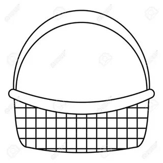 Farm Basket Icon. Outline Farm Basket Vector Icon For Web Design Isolated On Whi
