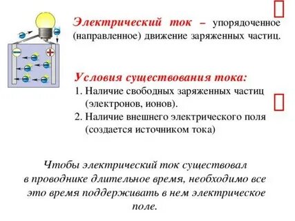 Наличие тока в проводнике