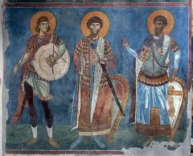 Фрески воинов