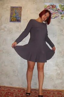 Сіро-буро-малинова сукня burdastyle.ua