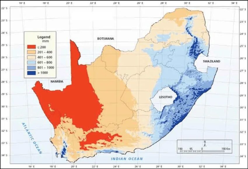 Средние осадки африки. Климат ЮАР карта. Климатическая карта ЮАР. Климатические условия ЮАР карта. Южно Африканская Республика климатическая карта.