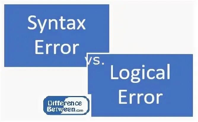 Logic error. Logical errors. syntax error.