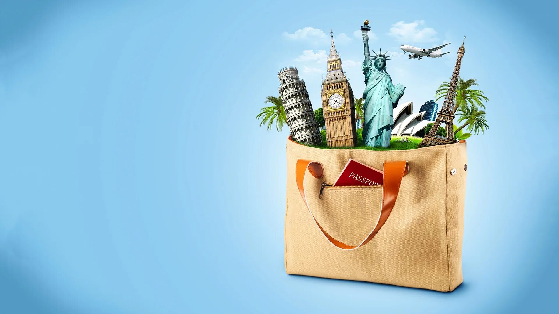 Go travel abroad. Баннер турагентства. Туристический пакет. Креативные путешествия. Обложка для турагентства.
