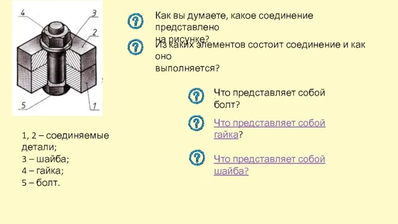 Болтовое соединение состоит. Из чего состоит болтовое соединение. Болтовое соединение Инженерная Графика. Из каких элементов состоит болтовое соединение?. Соединение состоящее из 3 элементов