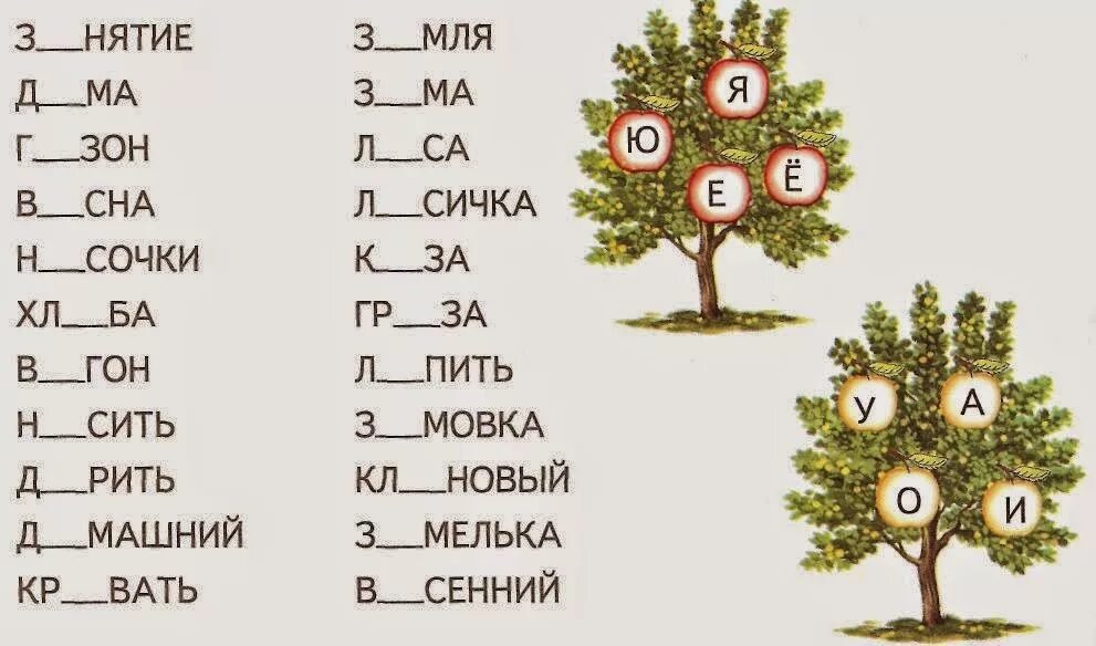 Задание вставь пропущенную букву. Вставь буквы в слова. Вставить пропущенные буквы в слова. Задания по русскому языку для дошкольников. Цифра 3 слова деревьев