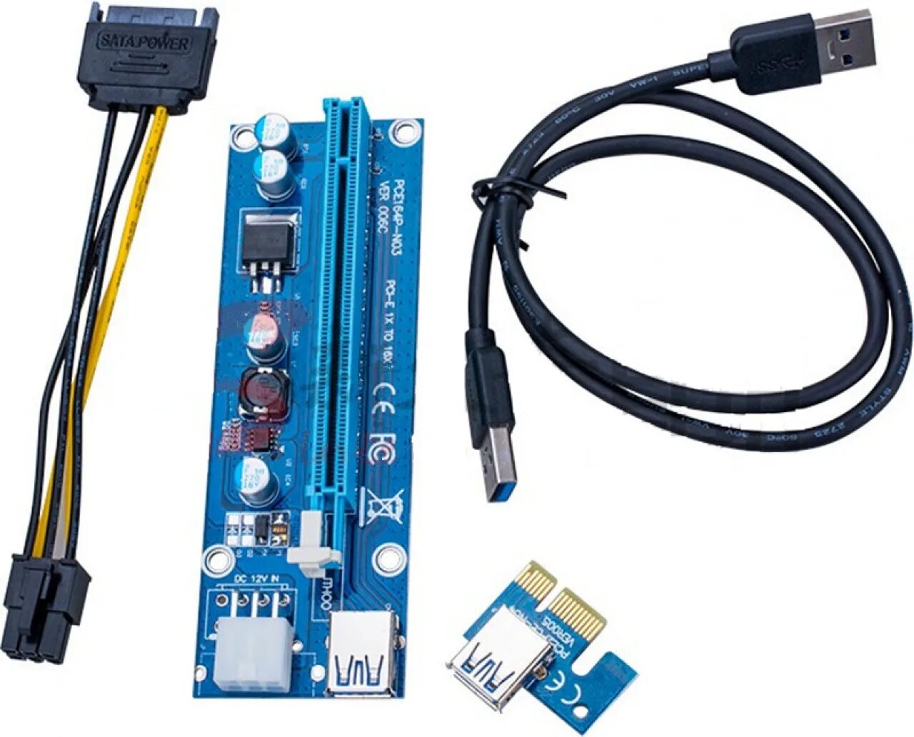 Райзер PCI-E ver. 006 Molex. Райзер PCI-E 16x to 1x. Райзер ver 006 PCI-E 1x to 16x. Riser (райзер)16x to 1x ver. 006с USB. Pci e 3.0 x1