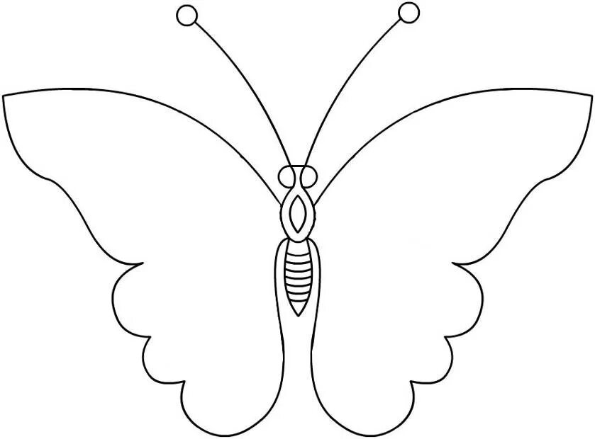 Бабочка раскраска для детей. Шаблон бабочки. Бабочка контур. Бабочка раскраска для малышей. Контур скопировать