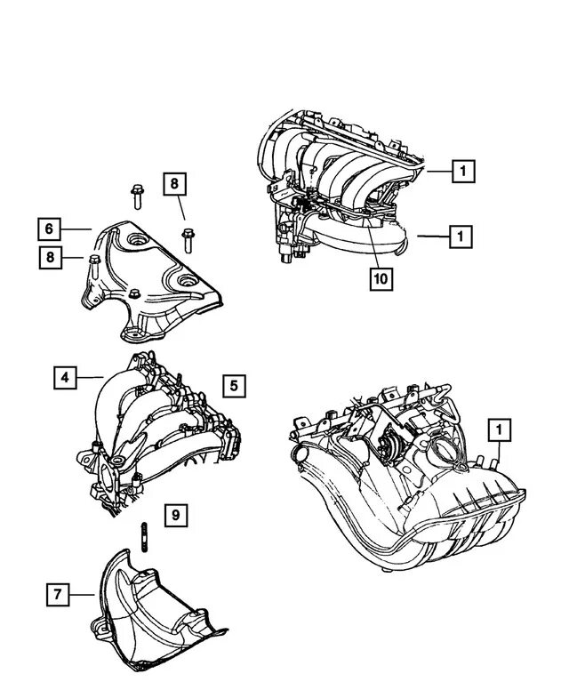 Схема dohc. Впускной коллектор крайслер 2.4. впускной коллектор додж стратус 2.4. схема двигателя крайслер 2.4.