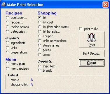 Print selection