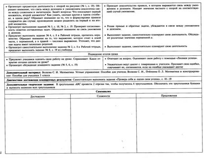 Технологическая карта по математике 3 класс