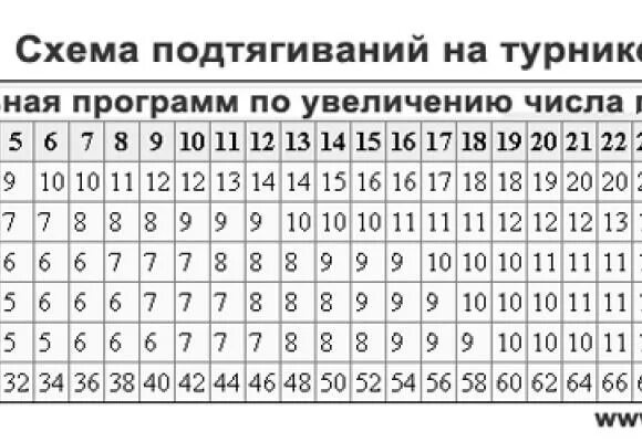 Рост подтягиваний. Программа подтягиваний на турнике на 30 недель. Схема тренировок на турнике и брусьях. Схема подтягиваний. Подтягивания программа тренировок.