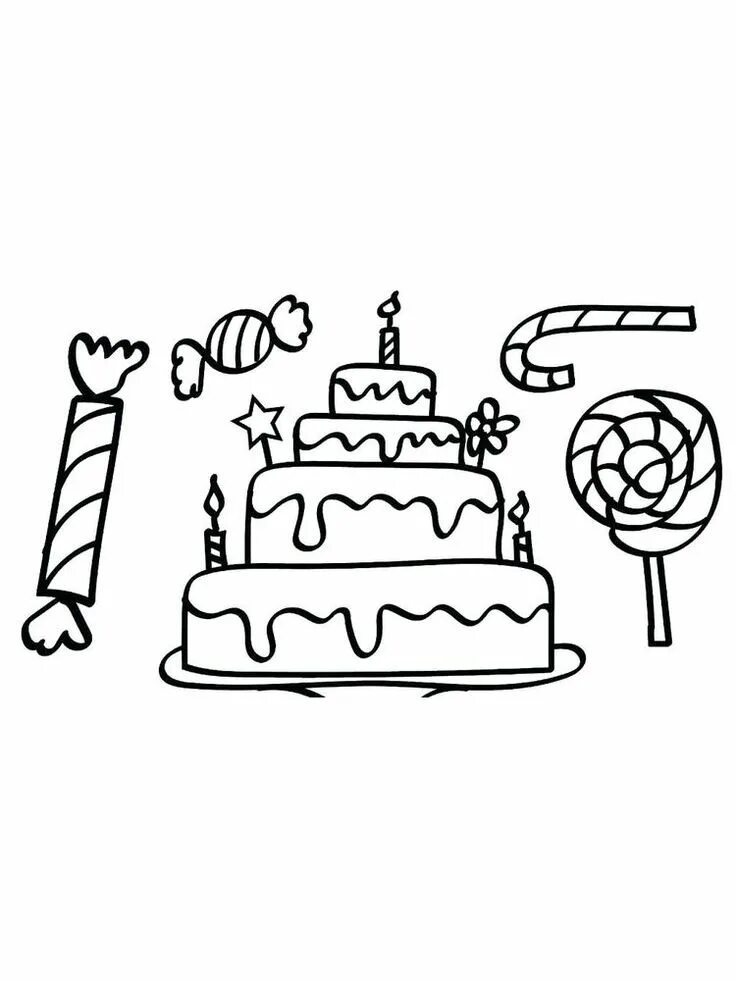 С днем рождения на торт для печати. Раскраска торт. Торт раскраска для детей. Тортик раскраска для детей. Раскраска сладости торт.